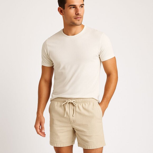 Hollister California Men's 7" Linen Jogger Shorts - Size Medium - Picture 1 of 4